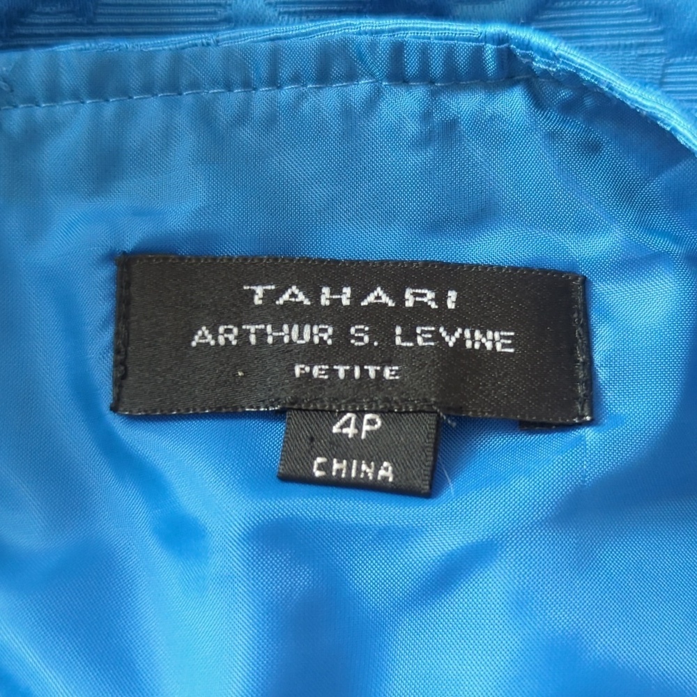 Tahari Elegant Blue Sleeveless Shift Dress - Picture 5 of 6